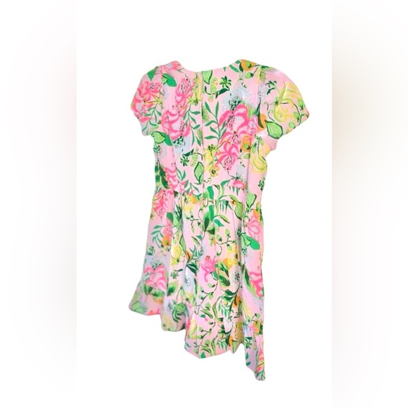 Lilly Pulitzer Girls Alexandra Dress Multi Via Amore Spritzer Floral Resortwear - Picture 6 of 10